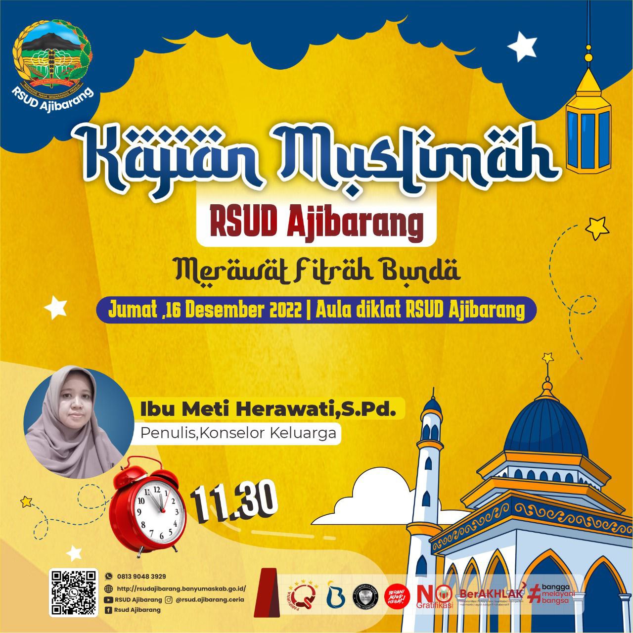 KAJIAN MUSLIMAH RSUD AJIBARANG “MERAWAT FITRAH BUNDA”