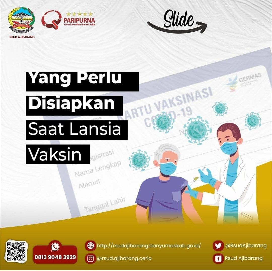 APA YANG PERLU DISIAPKAN SAAT LANSIA VAKSIN