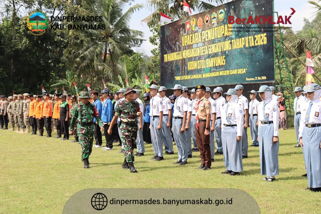 Upacara Penutupan Program TNI Manunggal Membangun Desa (TMMD) Sengkuyung Tahap II Tahun Anggaran 2026