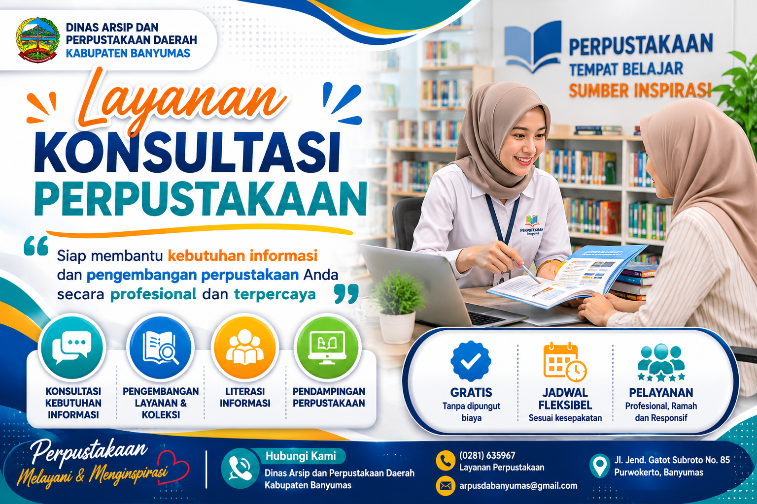 Layanan Konsultasi Perpustakaan Hadir untuk Mendukung Pengembangan Perpustakaan dan Literasi Informasi