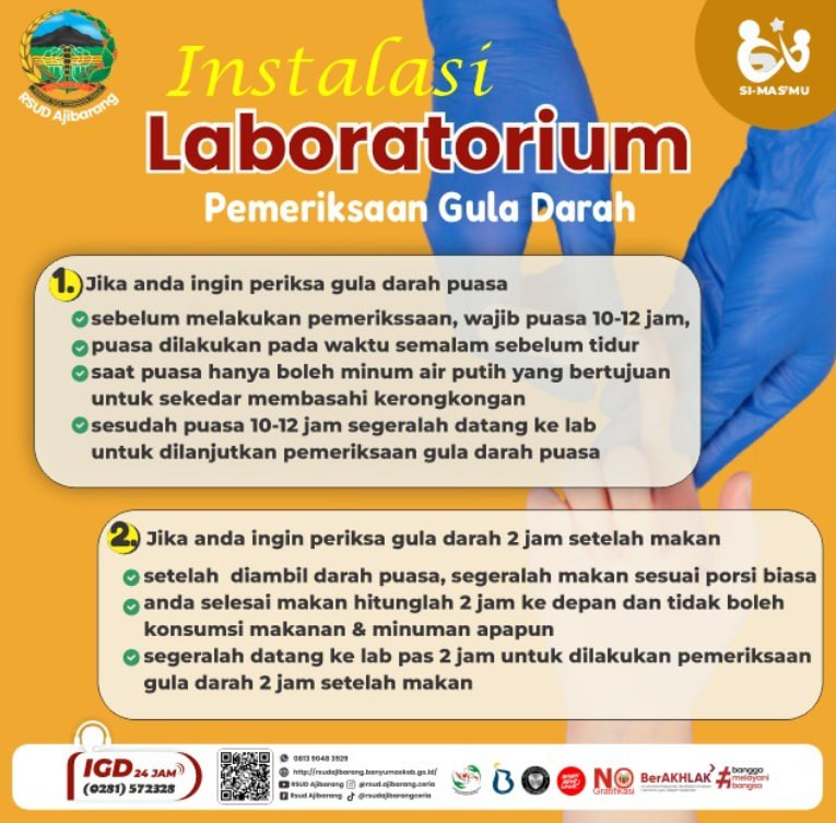 Instalasi Laboratorium || PEMERIKSAAN GULA DARAH