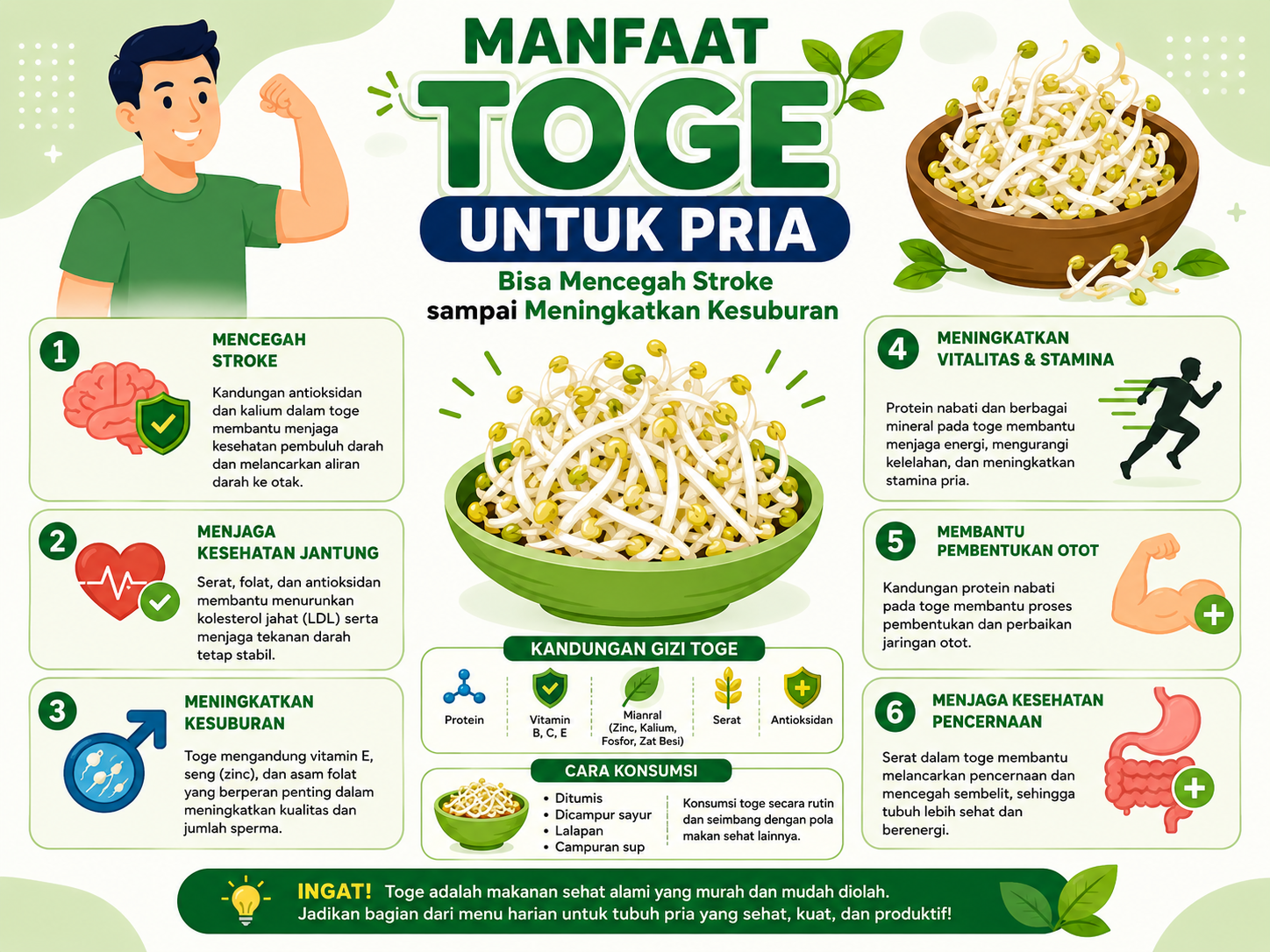 Manfaat Toge untuk Pria, Bisa Mencegah Stroke sampai Meningkatkan Kesuburan
