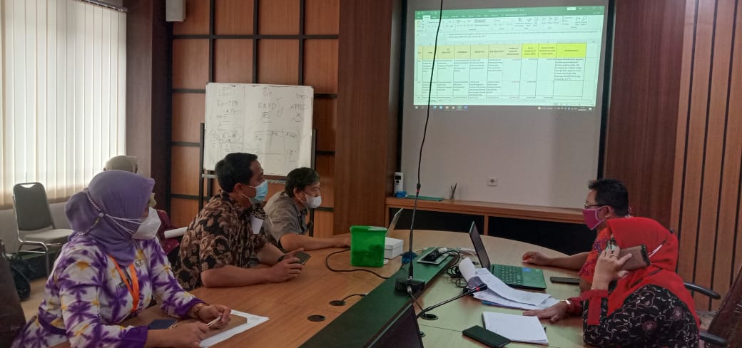 Pertemuan Membahas Desk Recofusing Perubahan Anggaran Tahun 2021 di Bappedalitbang Kab. Banyumas