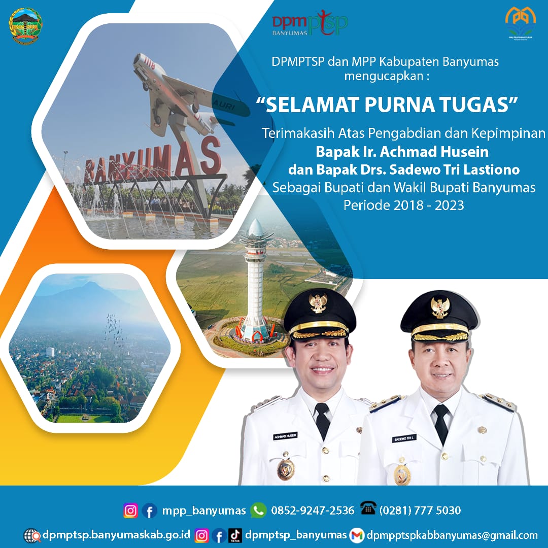 Purna Tugas Bupati dan Wakil Bupati Banyumas Periode 2018-2023