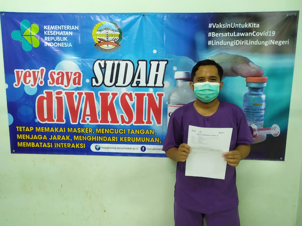 RSUD Ajibarang Masih Melaksanakan Vaksinasi COVID-19 di Hari Kedua