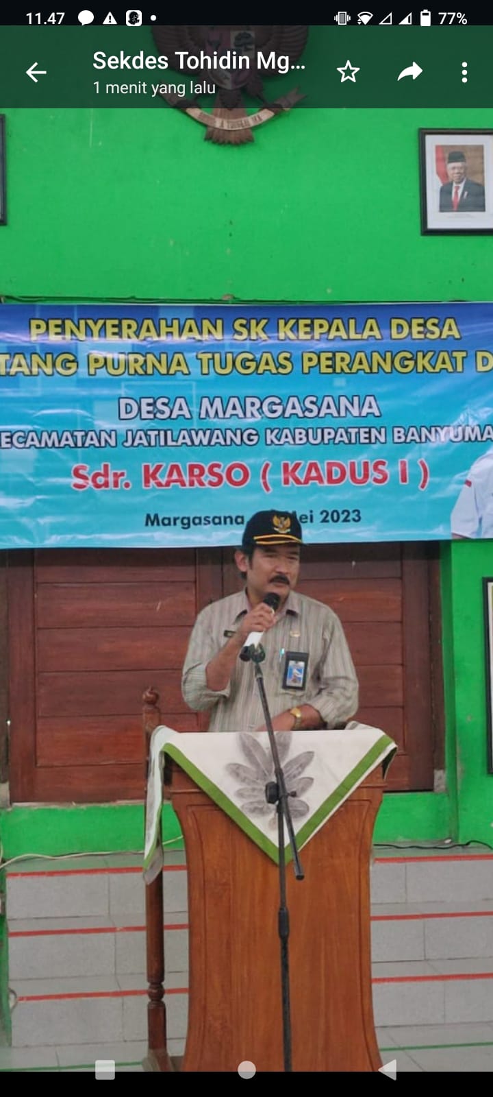 Pemberhentian perangkat desa Margasana 