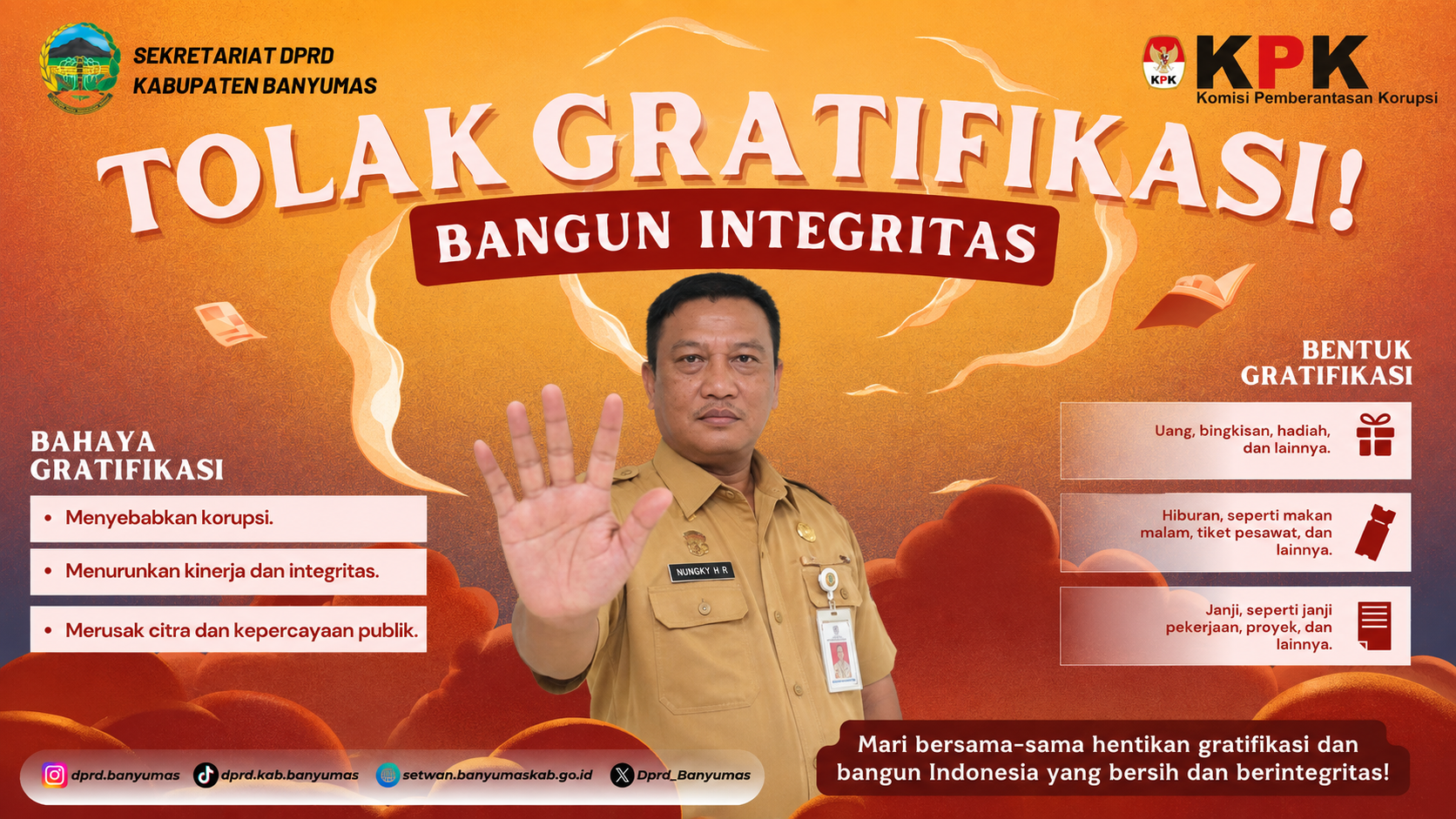 Sekretariat DPRD Banyumas Tegaskan Komitmen Tolak Gratifikasi