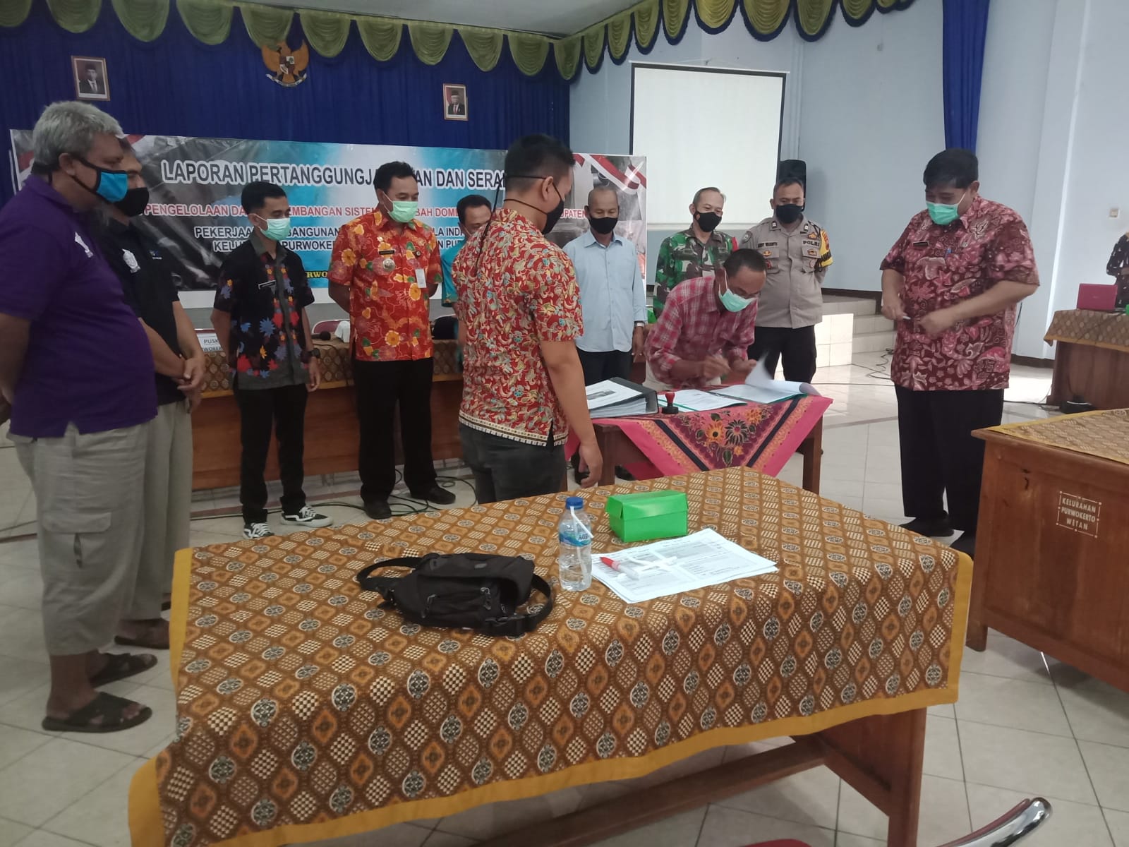 Acara Serah Terima dan Pertanggung Jawaban Pekerjaan DAK Sanitasi Kelurahan Purwokerto Wetan