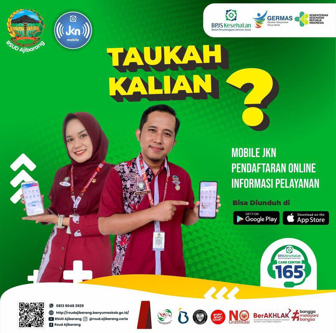 MOBILE JKN BISA DI GUNAKAN UNTUK DAFTAR ONLINE DI RSUD AJIBARANG