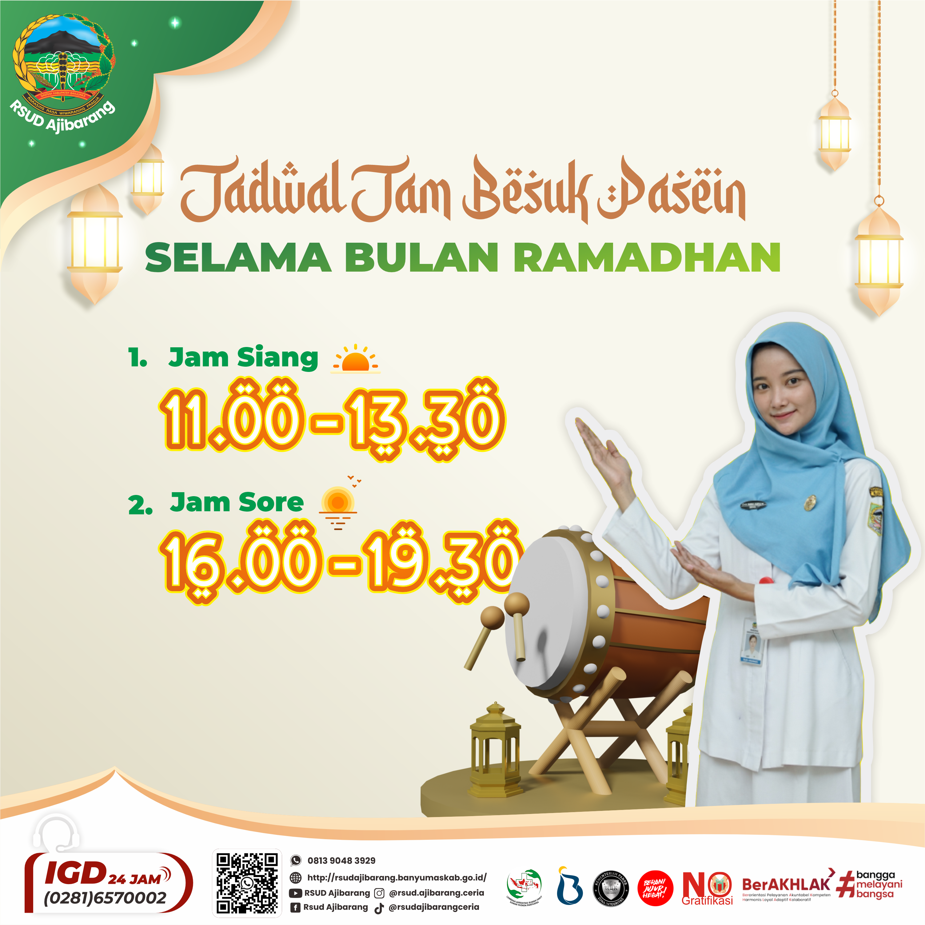 JADWAL JAM BESUK PASIEN SELAMA BULAN RAMADHAN 1444 H