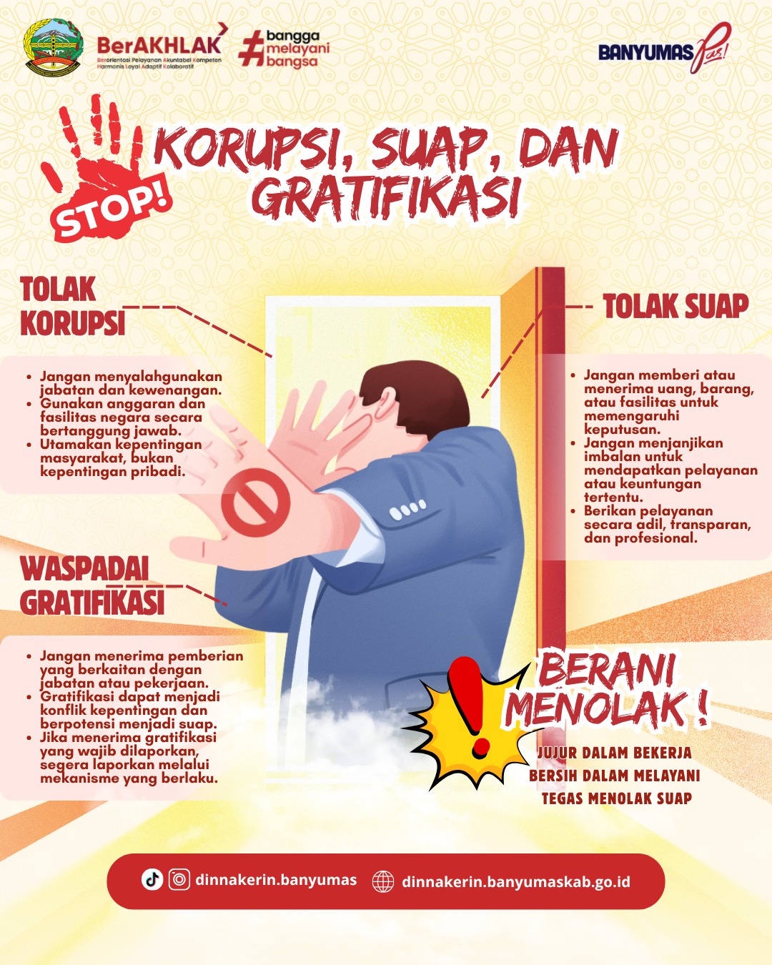 Dinnakerin Banyumas Tolak Korupsi. Suap dan Gratifikasi