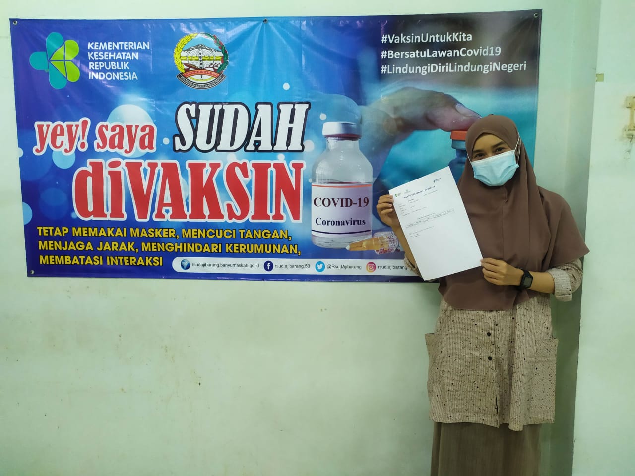 Hari Keempat Pelaksanaan Vaksinasi COVID-19 di RSUD Ajibarang Berjalan Lancar