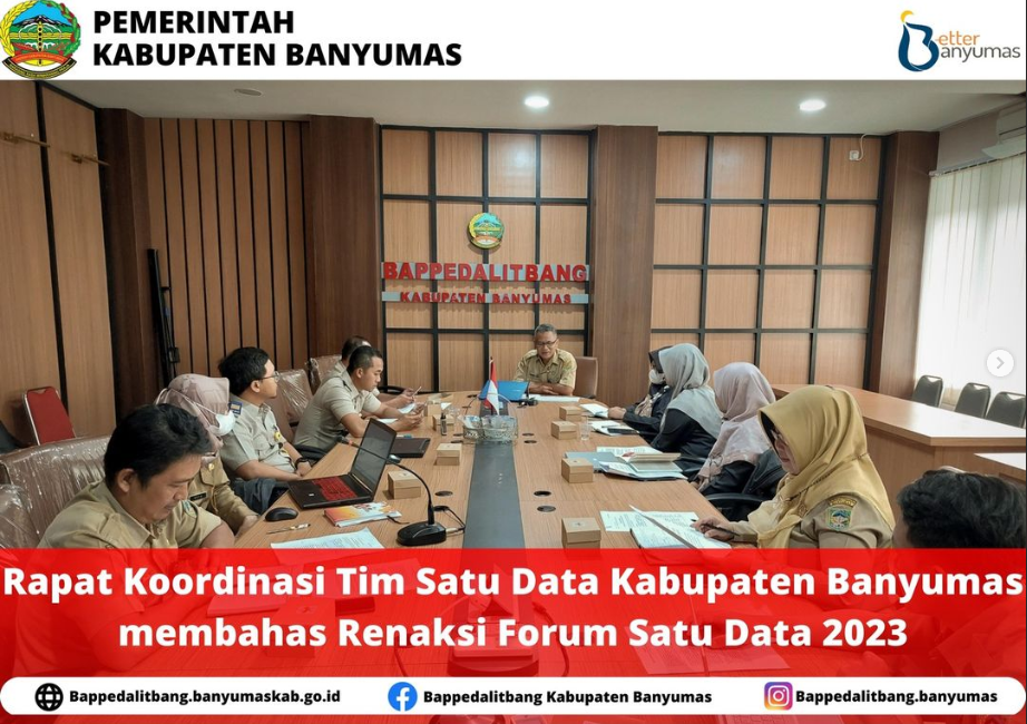 Rapat Forum Satu Data Kabupaten Banyumas dan launching Portal Satu Data Kabupaten Banyumas