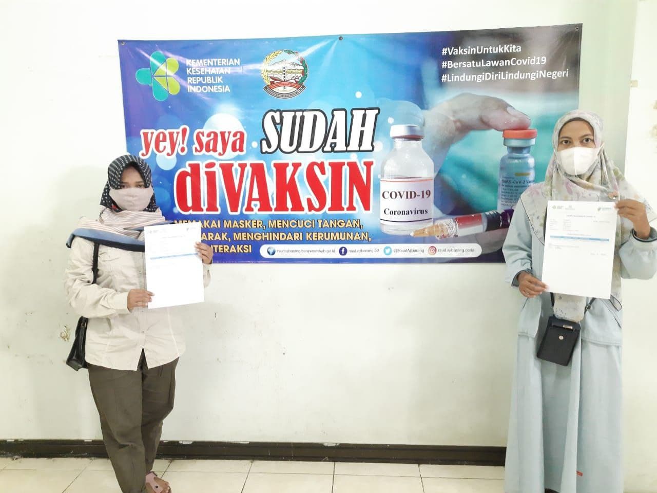 Vaksinasi COVID-19 Tenaga Pendidik SD/MI Se-Kecamatan Ajibarang di RSUD Ajibarang