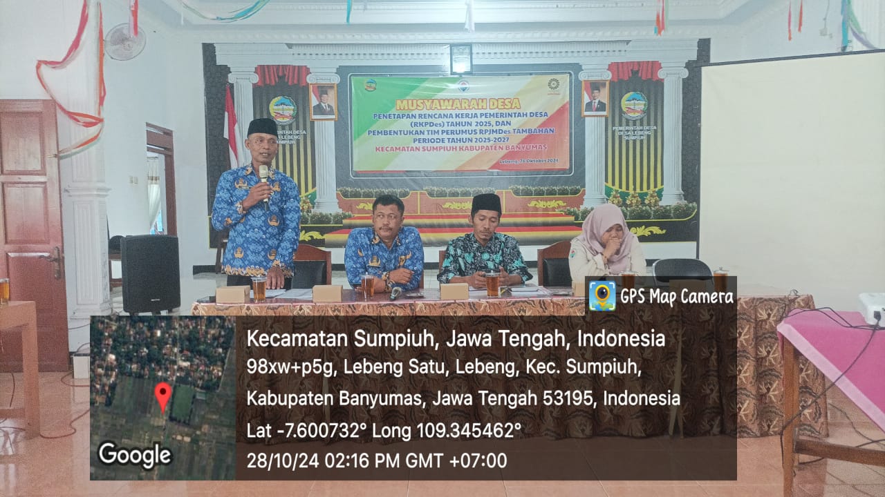 Musyawarah Desa RKPDes Tahun 2025 dan Pembentukan Tim Perumus RPJMDes Tambahan Periode Tahun 2025-2027 di Desa Lebeng