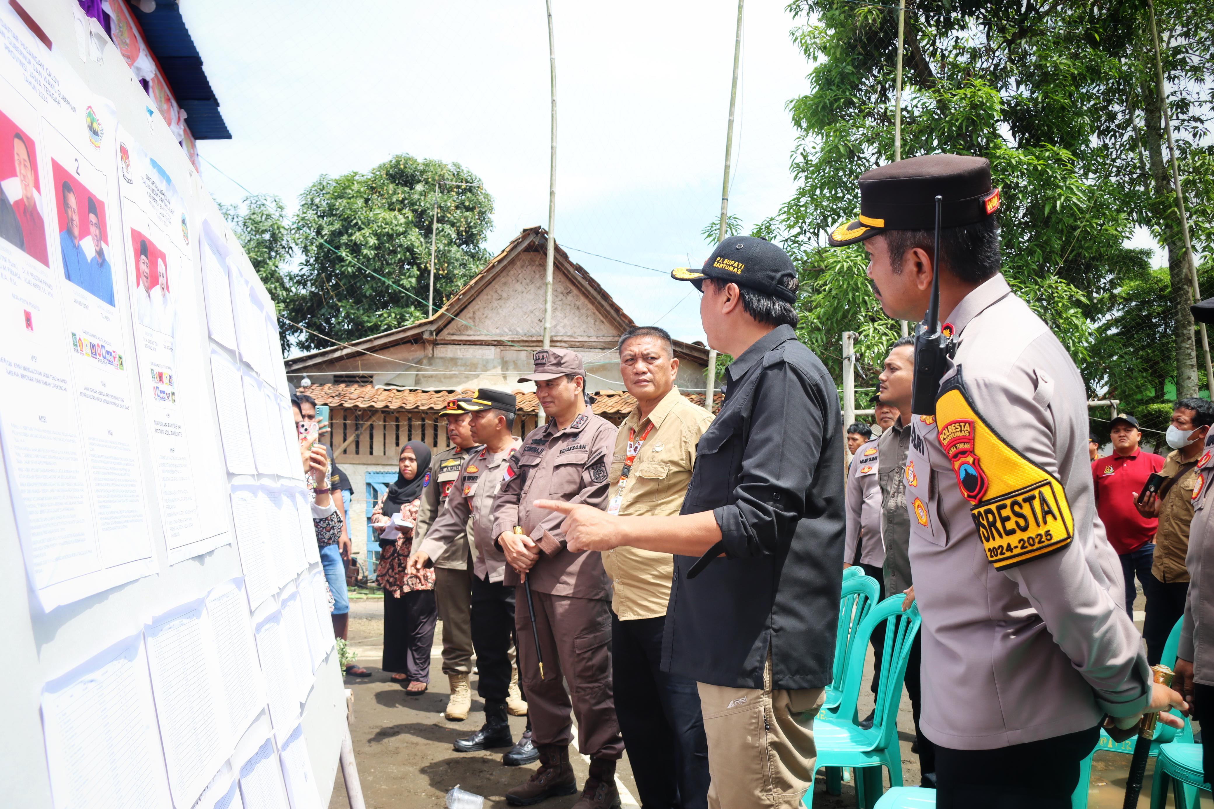 Pantau Pelaksanaan Pilkada, Pj Banyumas Tinjau  Sejumlah TPS