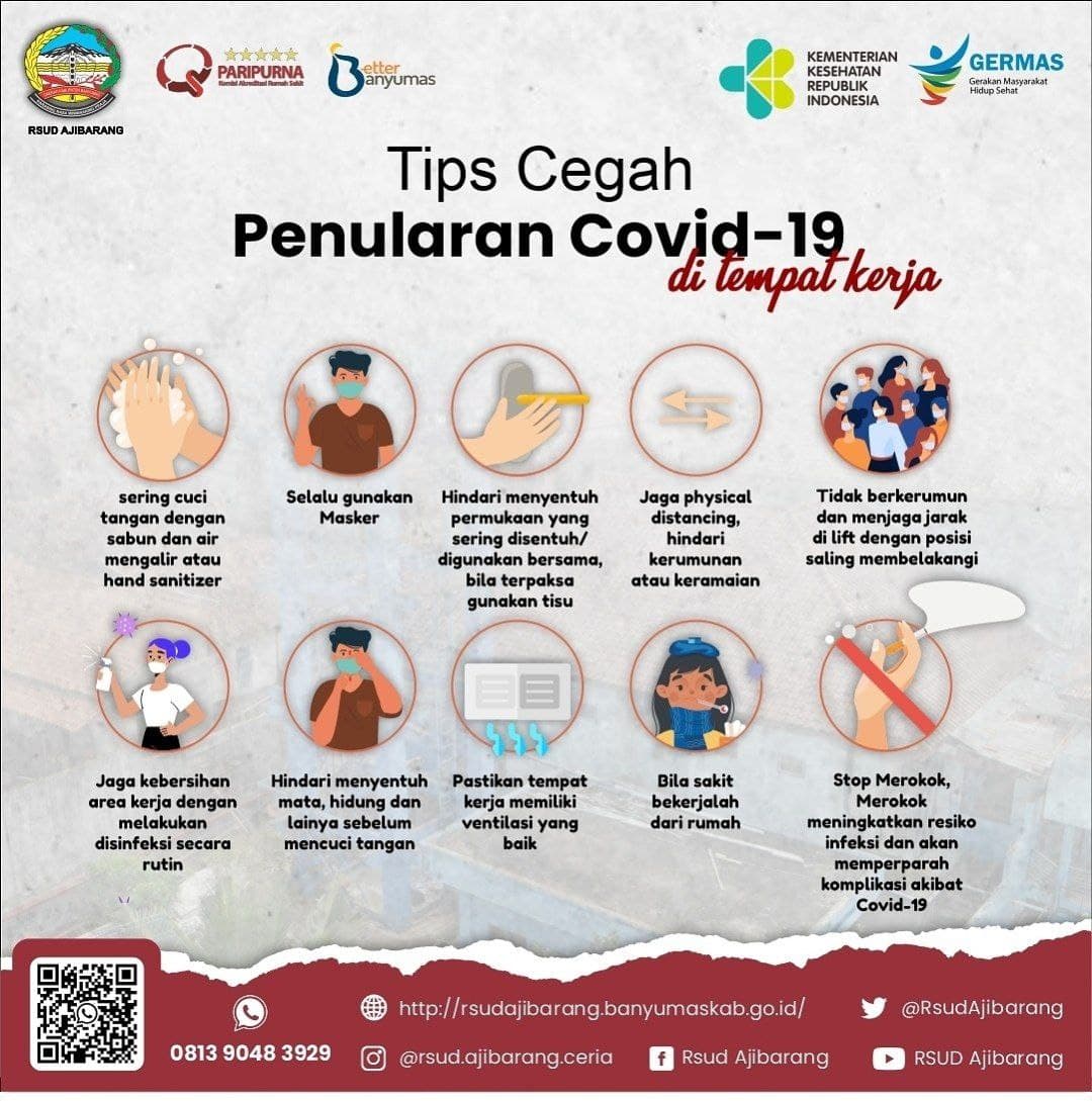 TIPS CEGAH PENULARAN COVID-19 DI TEMPAT KERJA