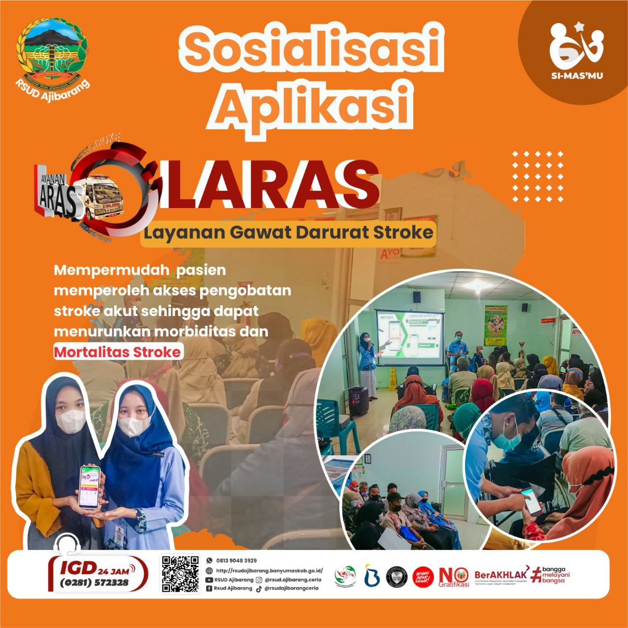 SOSIALISASI APLIKASI LARAS || LAYANAN GAWAT DARURAT STROKE