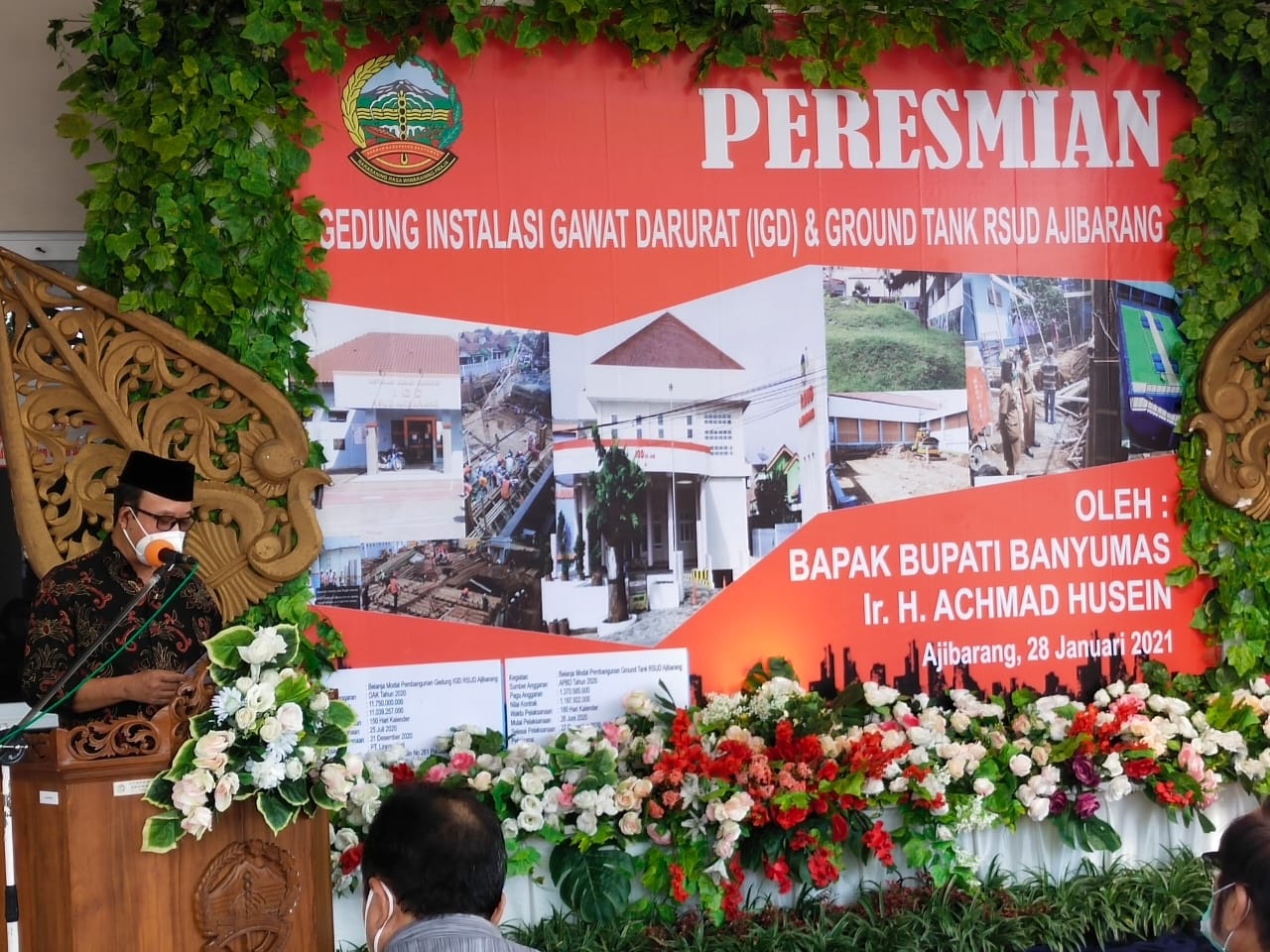 BUPATI BANYUMAS MERESMIKAN GEDUNG IGD DAN GROUN TANK DI RSUD AJIBARANG