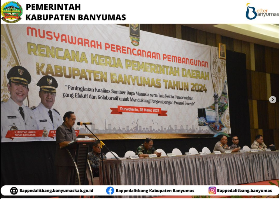 Musyawarah Perencanaan Pembangunan, Rencana Kerja Pemerintah Daerah Kabupaten Banyumas Tahun 2024