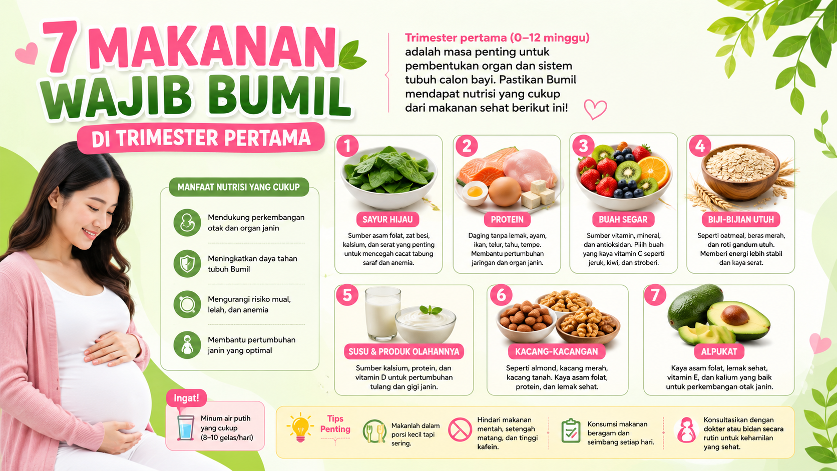  7 Makanan Wajib Bumil di Trimester Pertama