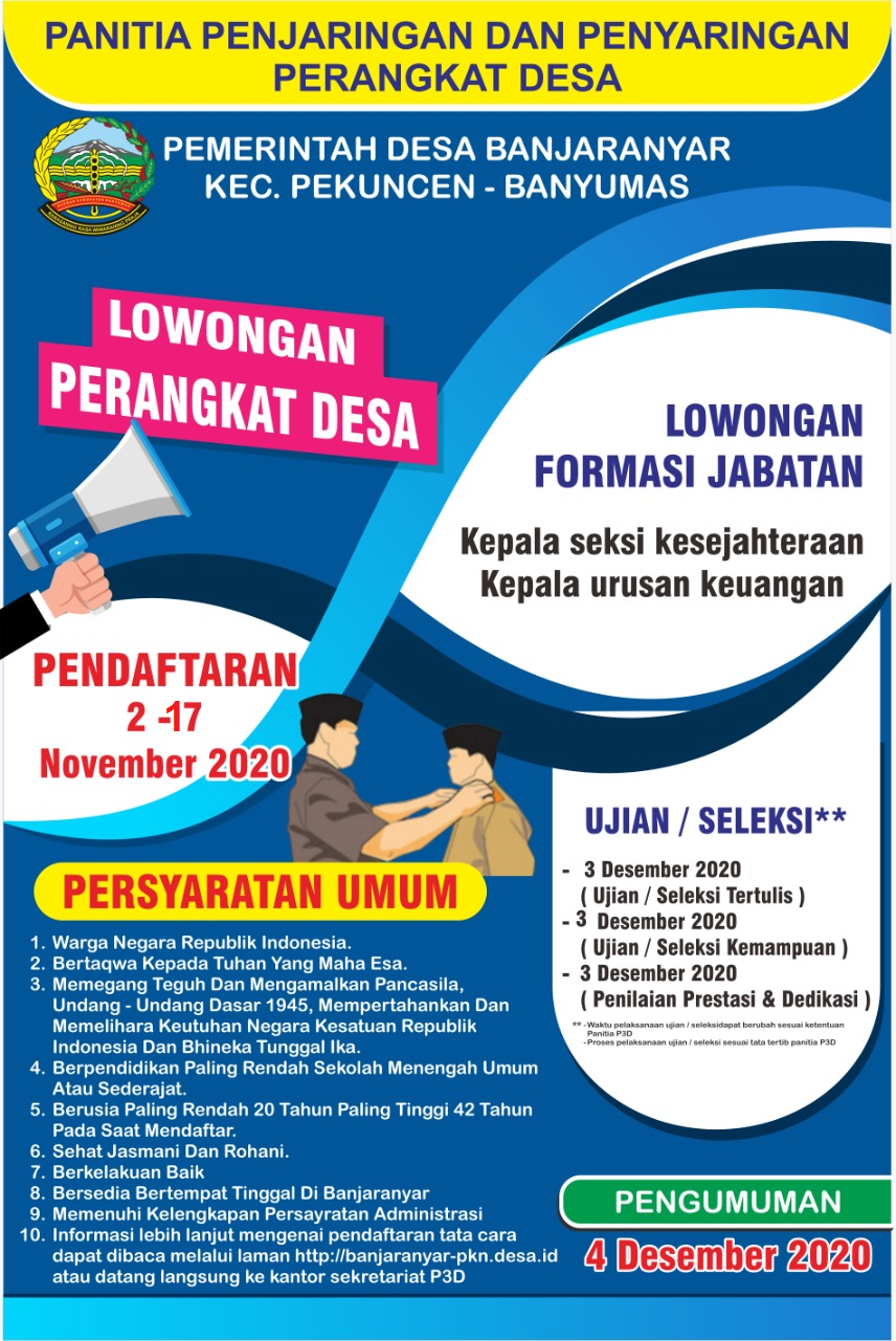 TATA TERTIB PENJARINGAN DAN PENYARINGAN PERANGKAT DESA DESA BANJARANYAR KECAMATAN PEKUNCEN KABUPATEN BANYUMAS